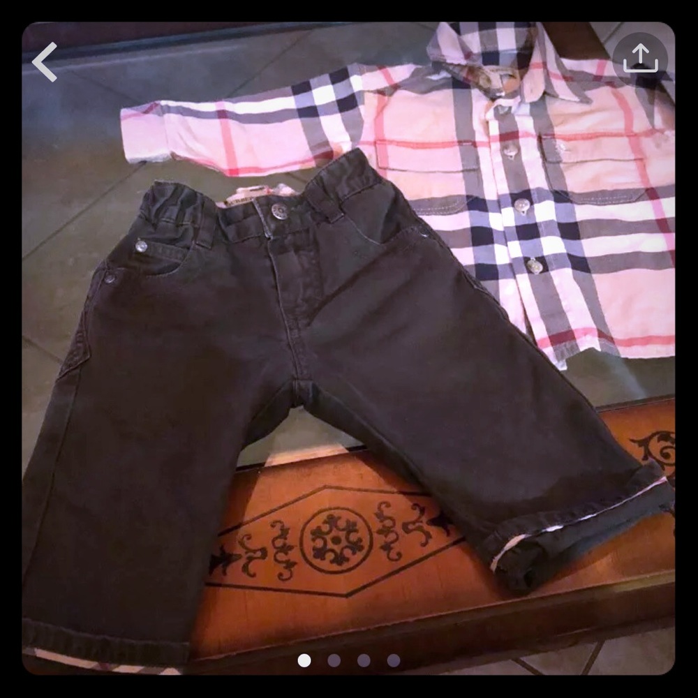 Burberry baby boy 2 pc set